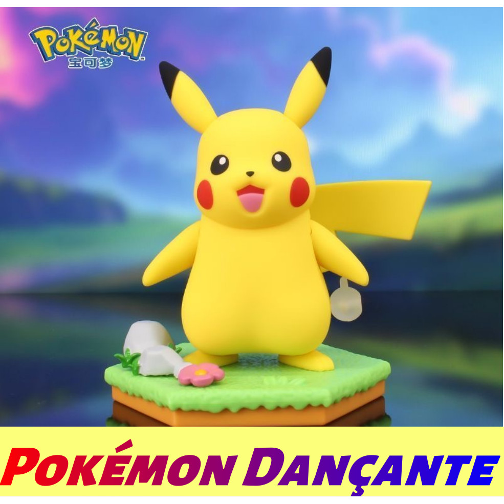 Boneco Pokémon Pikachu Gengar Mimikyu Snorlax Scorbunny Modelo Dinâmico Colecionável