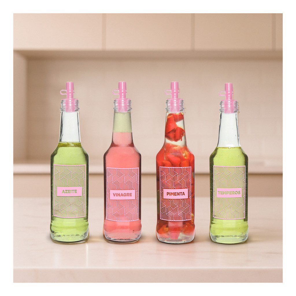 Kit C/ 4 Galheteiros 275ml - Azeite/vinagre/pimenta/temperos em Oferta na Shopee