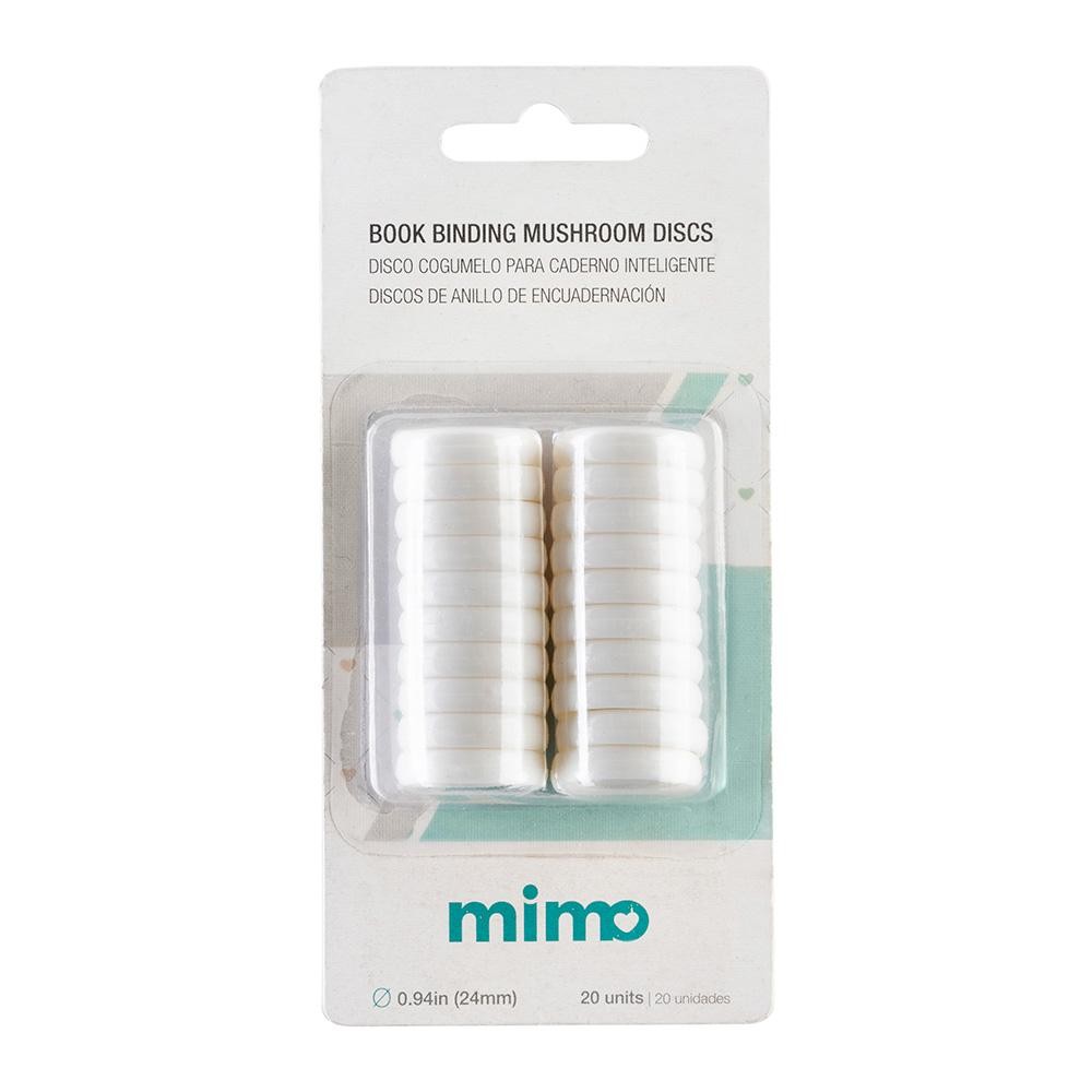 Disco Cogumelo para Caderno Inteligente Branco Mimo - 24 mm - 20 Unids em Oferta na Shopee