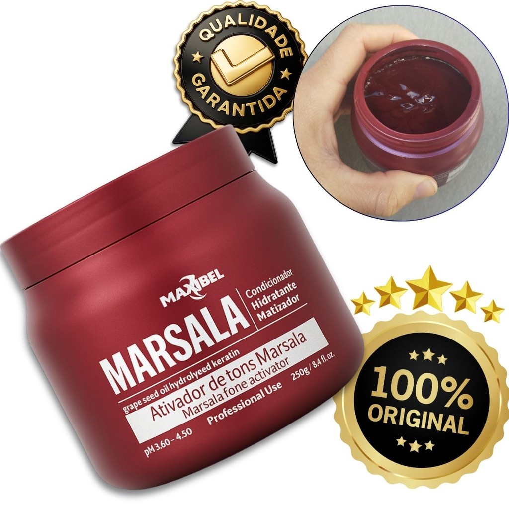 Máscara Matizadora Ativador De Tom Marsala 250g Mairibel