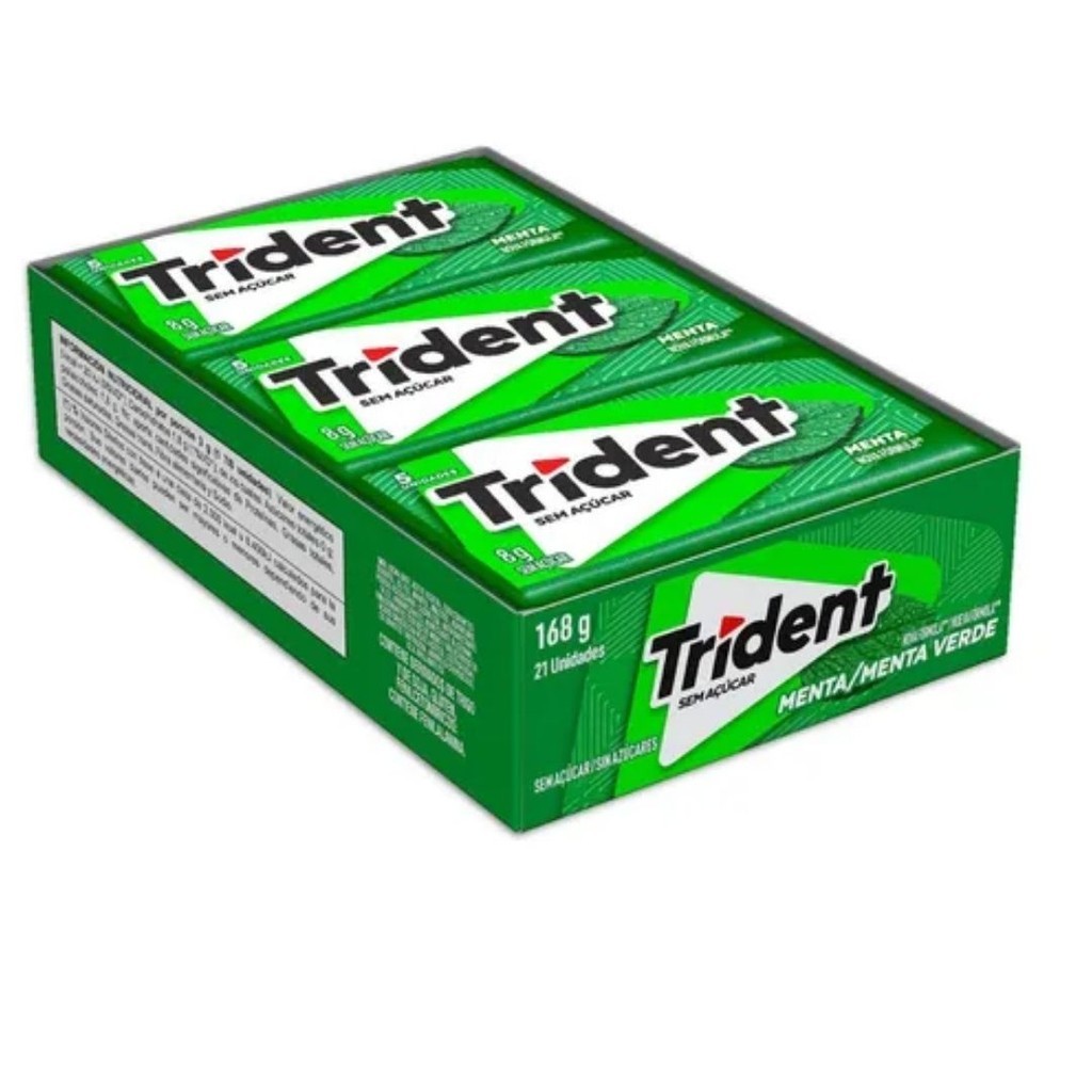 Chiclete Trident 5s Sabor Menta Com 21 Unidades  Mondelez