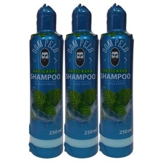 Kit 3 Shampoo Anticaspas 3 Em 1 Dom Pelo Para Barba, Cabelo E Bigode