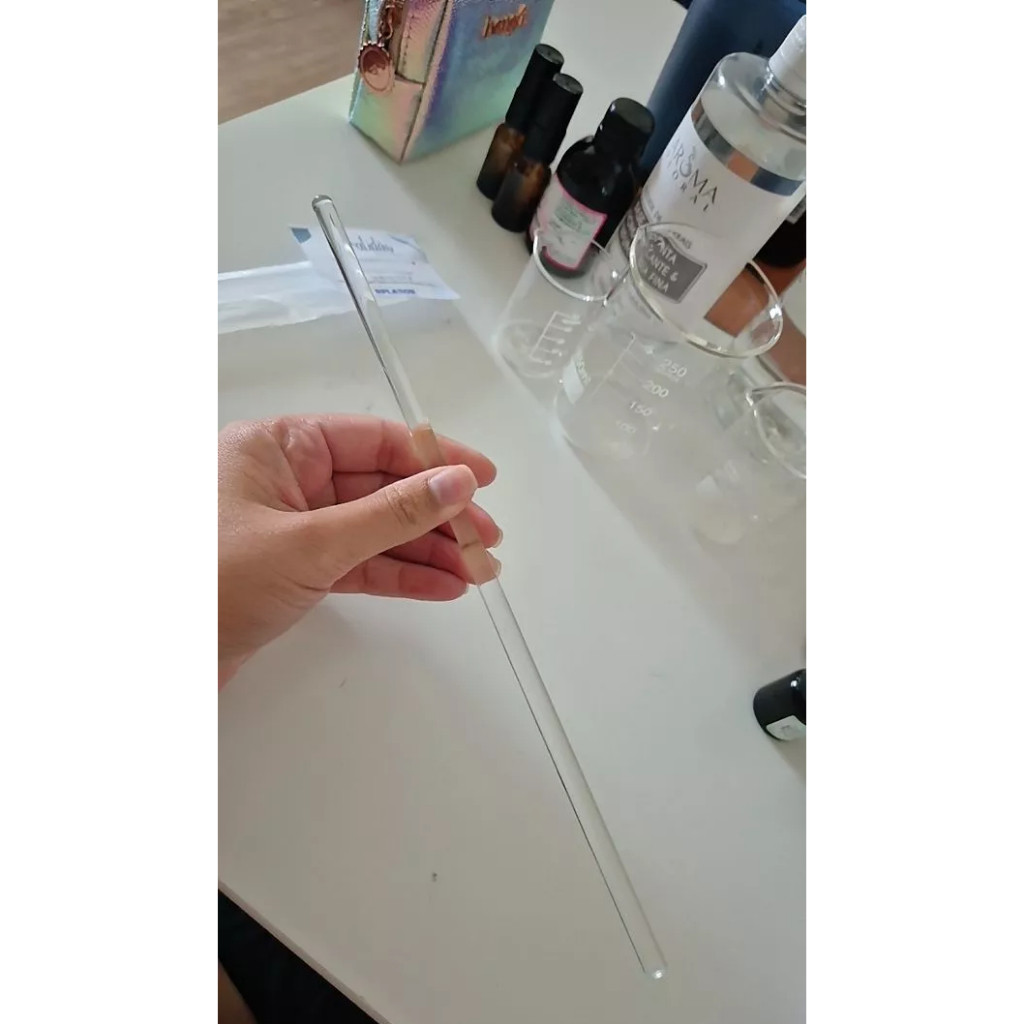 Bastão Agitador De Vidro Boro 3.3 Para Laboratório 6x300mm ou 8x300mm (1 UNIDADE)