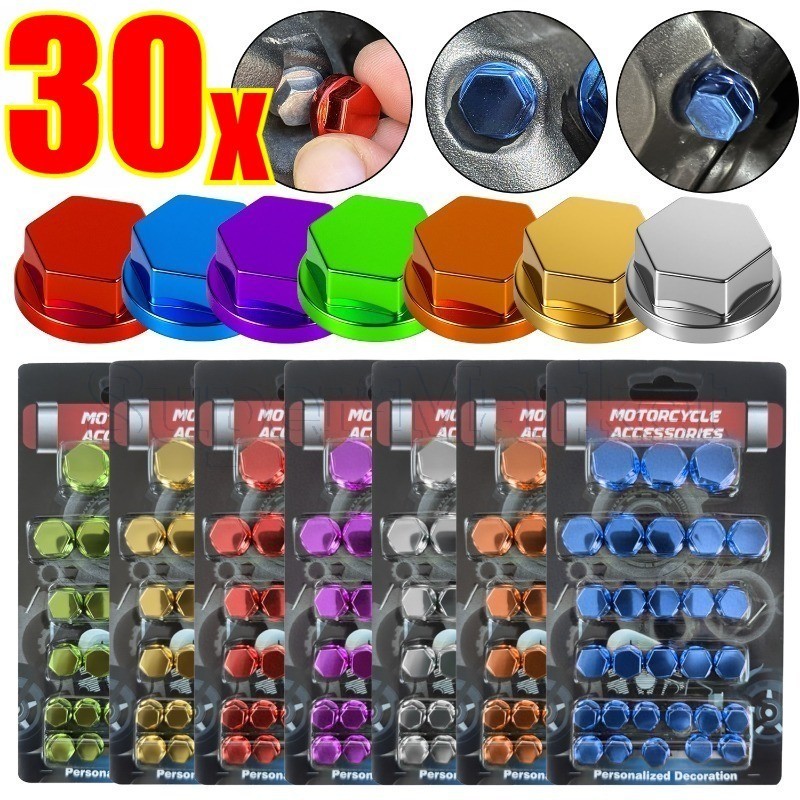 Tampas De Decoração De Parafusos De Motocicleta-Capas Plástico Galvanizado-À Prova D'água , De Ferrugem Vários Tamanhos-