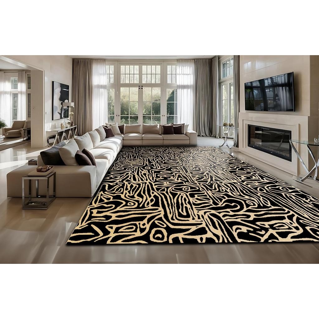 Mega Tapete Marbella Elite Cyclone Black Rupestre 250x350 cm