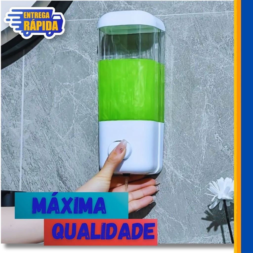 1 Dispenser Automático Sabonete Detergente Reservatório Produtos Limpeza Banheiro Cozinha Álcool Gel em Oferta na Shopee
