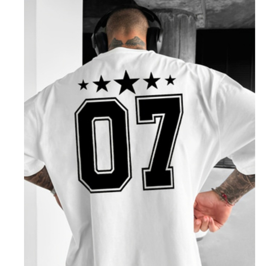 Camisa Streetwear Oversized Branca Masculina Esportivo Academia Larga Treinos