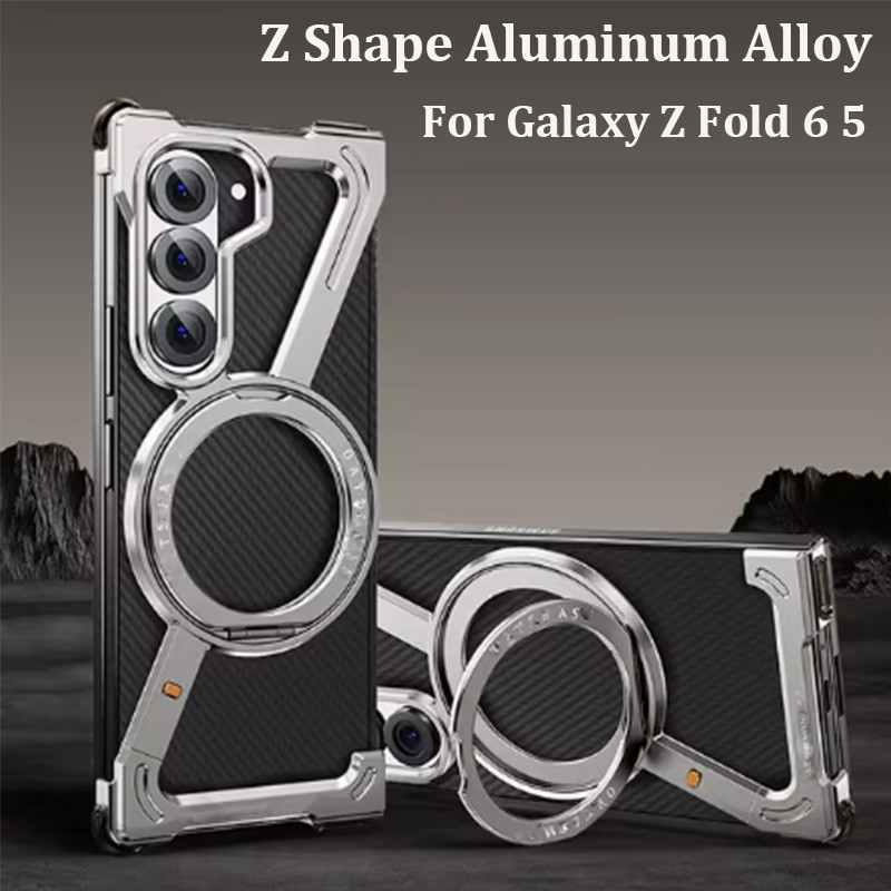 Forma De Titânio Metal Caso Para Samsang Galaxy Z Fold 7 6 5 S26 S25 S24 Ultra L