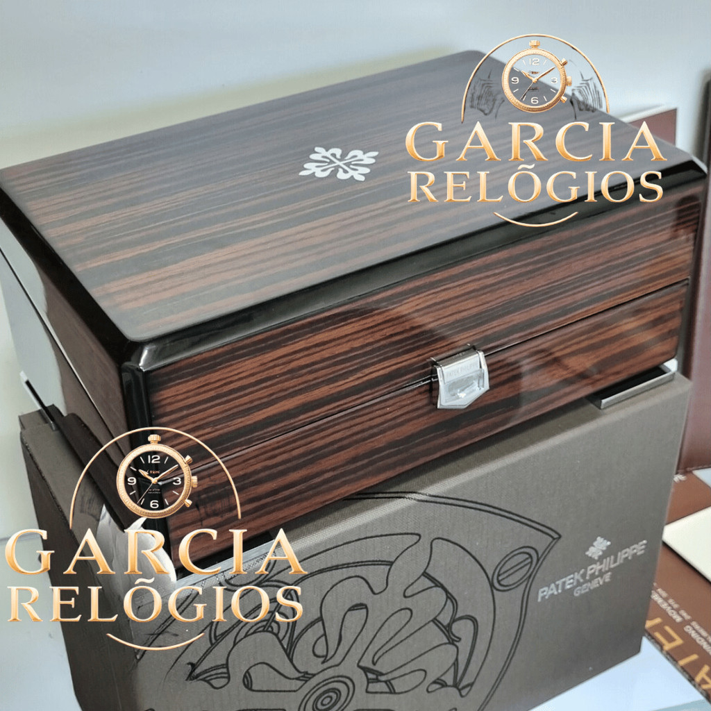 Caixa em Madeira Refinada P.PHIL WATCHES de alta qualidade Com Manual Completo + Brinde
