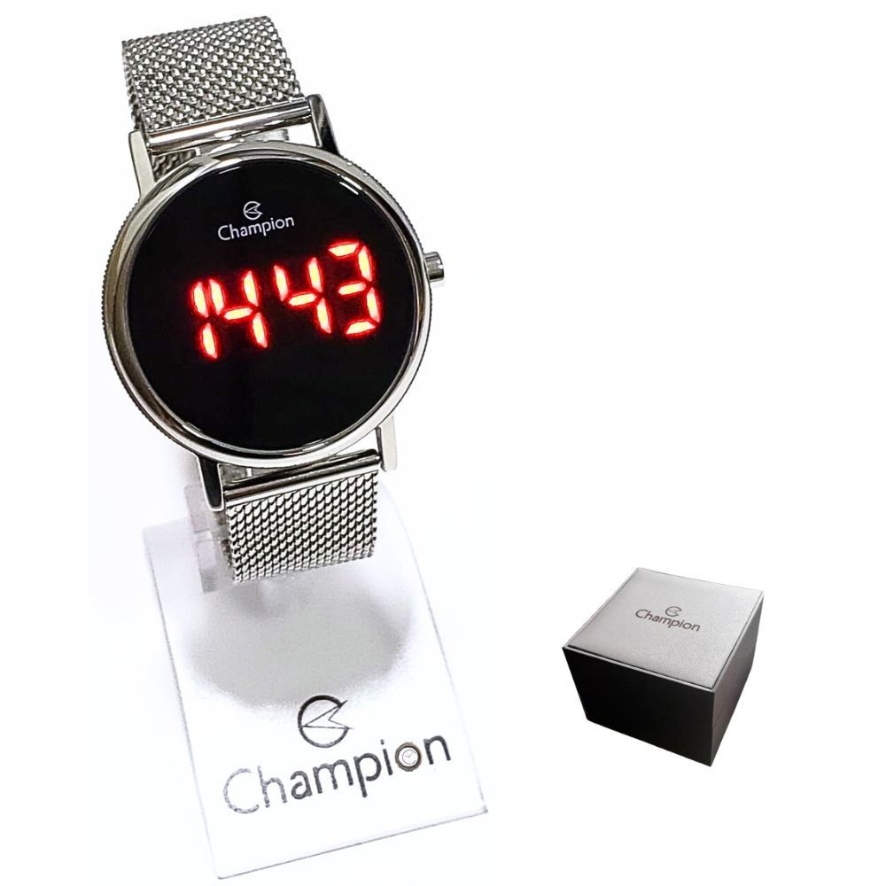 Relógio Champion Feminino Digital Led Prateado CH40179T em Oferta na Shopee