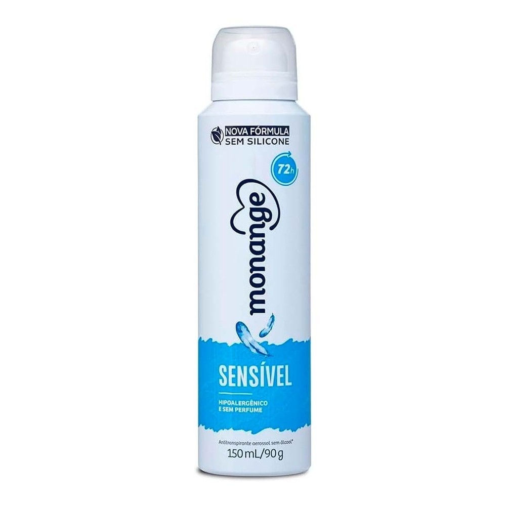 Desodorante Aerossol Monange Feminino Sem Perfume 150ml