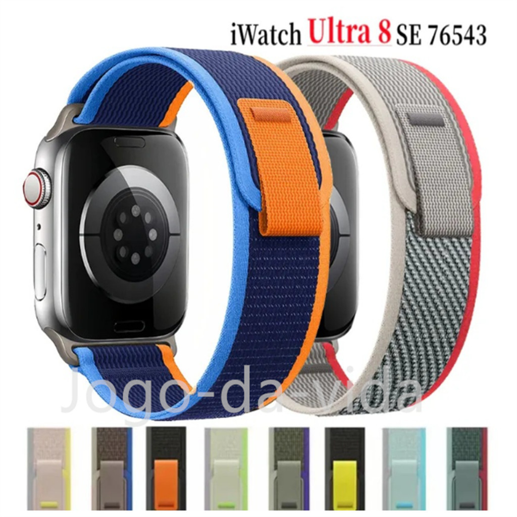 Pulseira novo Loop Trail compatível apple watch series  4/5/6/7/SE/8 ultra 49mm 45 44 42 41 40 38 e smartwatch DK store DK store