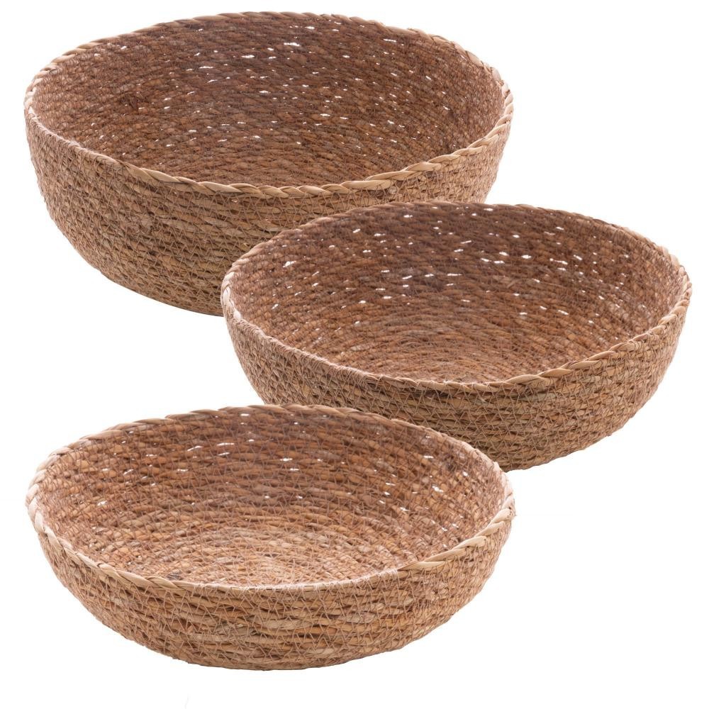 3 Cestas Wolff de Fibra Natural - Home & Living