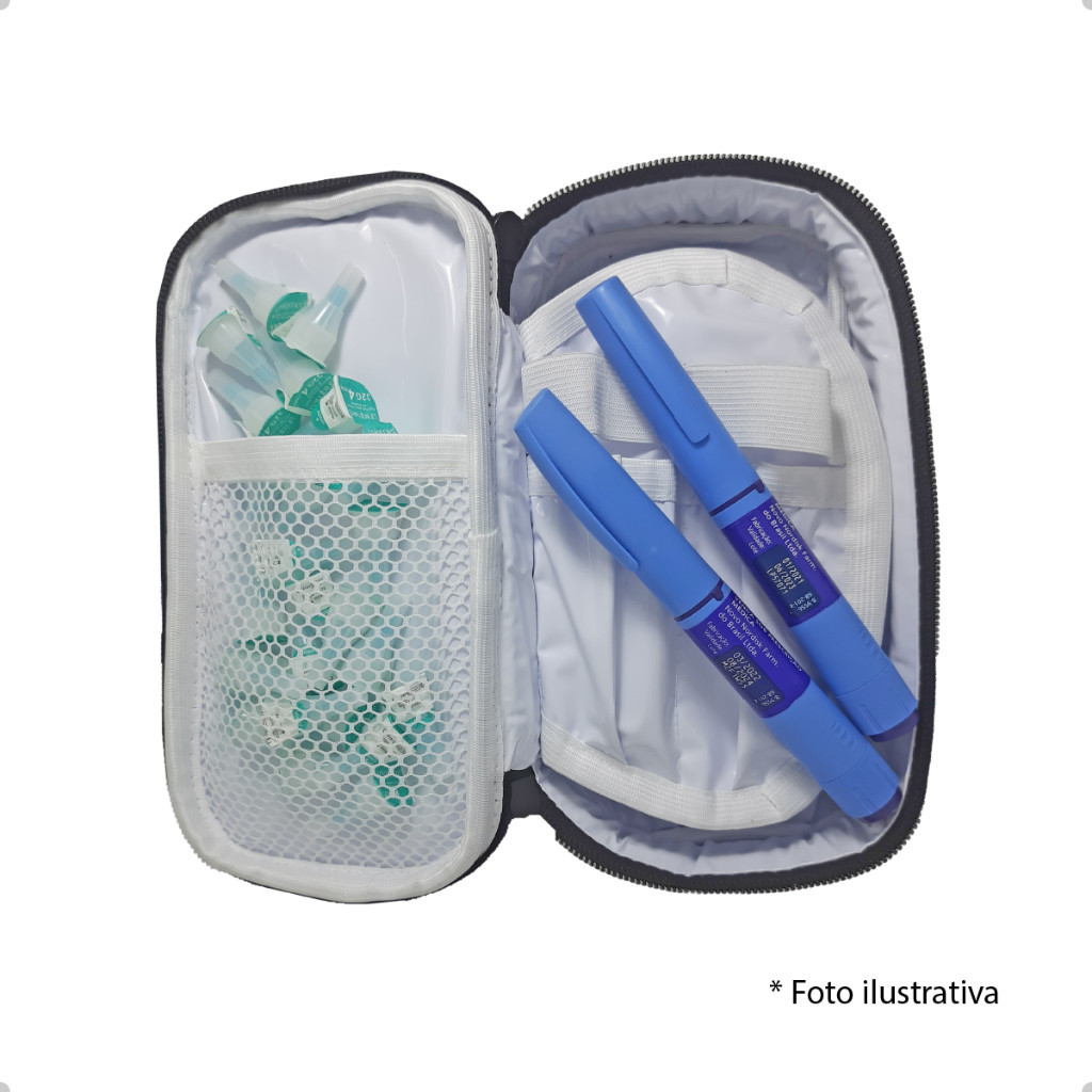 Bolsa Estojo Térmico para Transporte Viagem Insulina Saxenda Ozempic Wegovy Mounjaro
