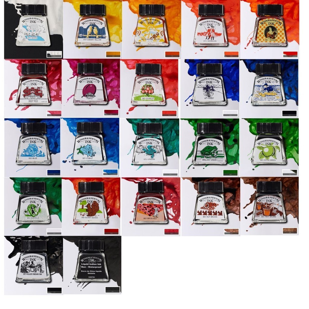 Tinta Para Desenho Winsor & Newton - Várias Cores em Oferta na Shopee