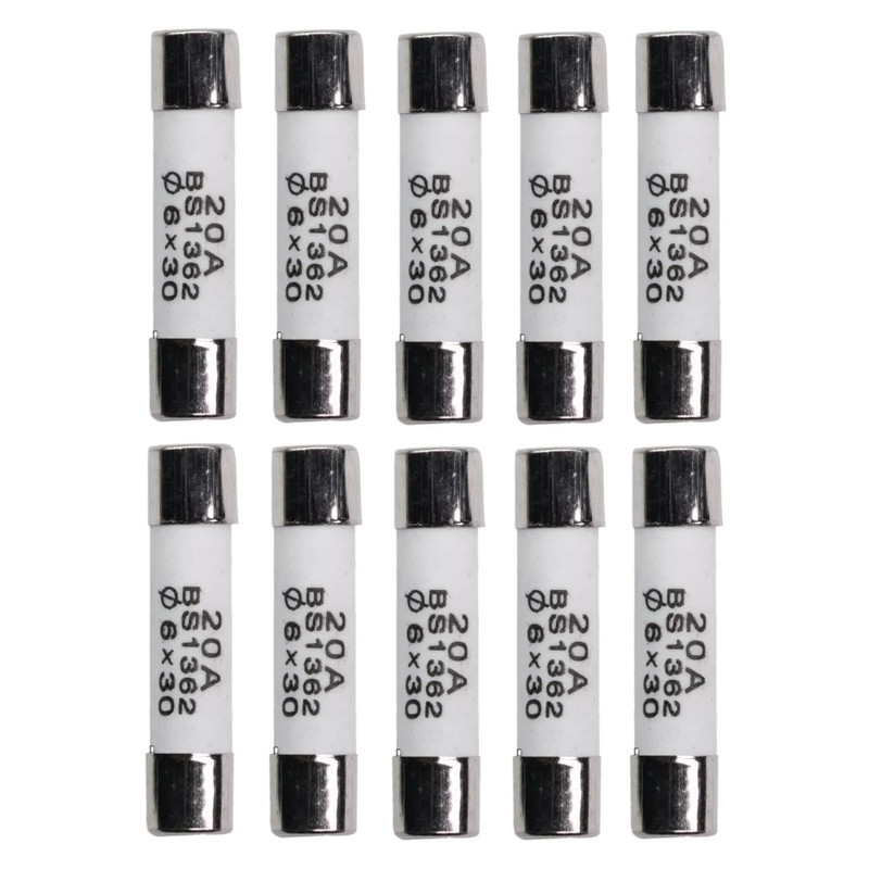 Fusível Ceramico Forno Microondas Electrolux Brastemp 250 X 20  Ampéres - 6 X 30 mm - 10 peças