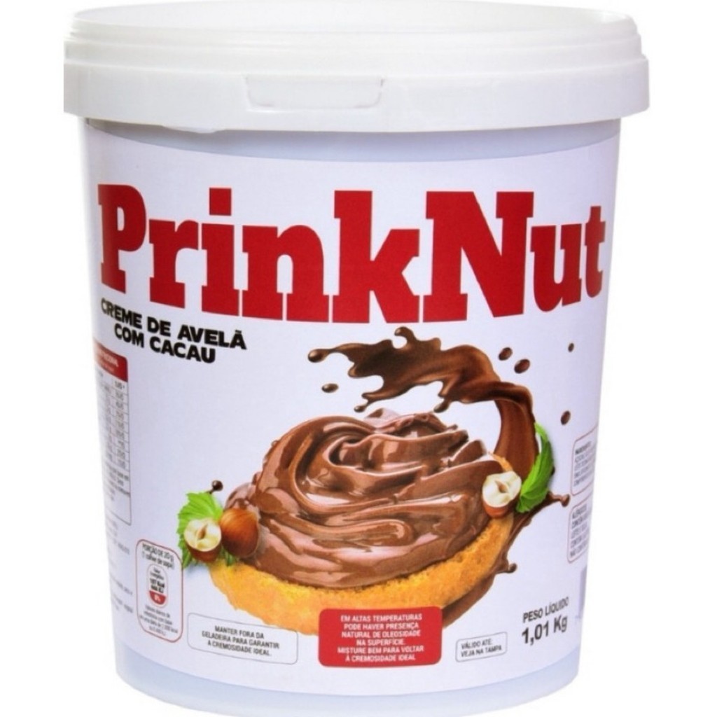 Creme De Avelã Prinknut Balde 1kg primeiro em creme de avelã em Oferta na Shopee
