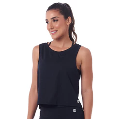 Regata Cropped BT Feminina Preto SND FItness