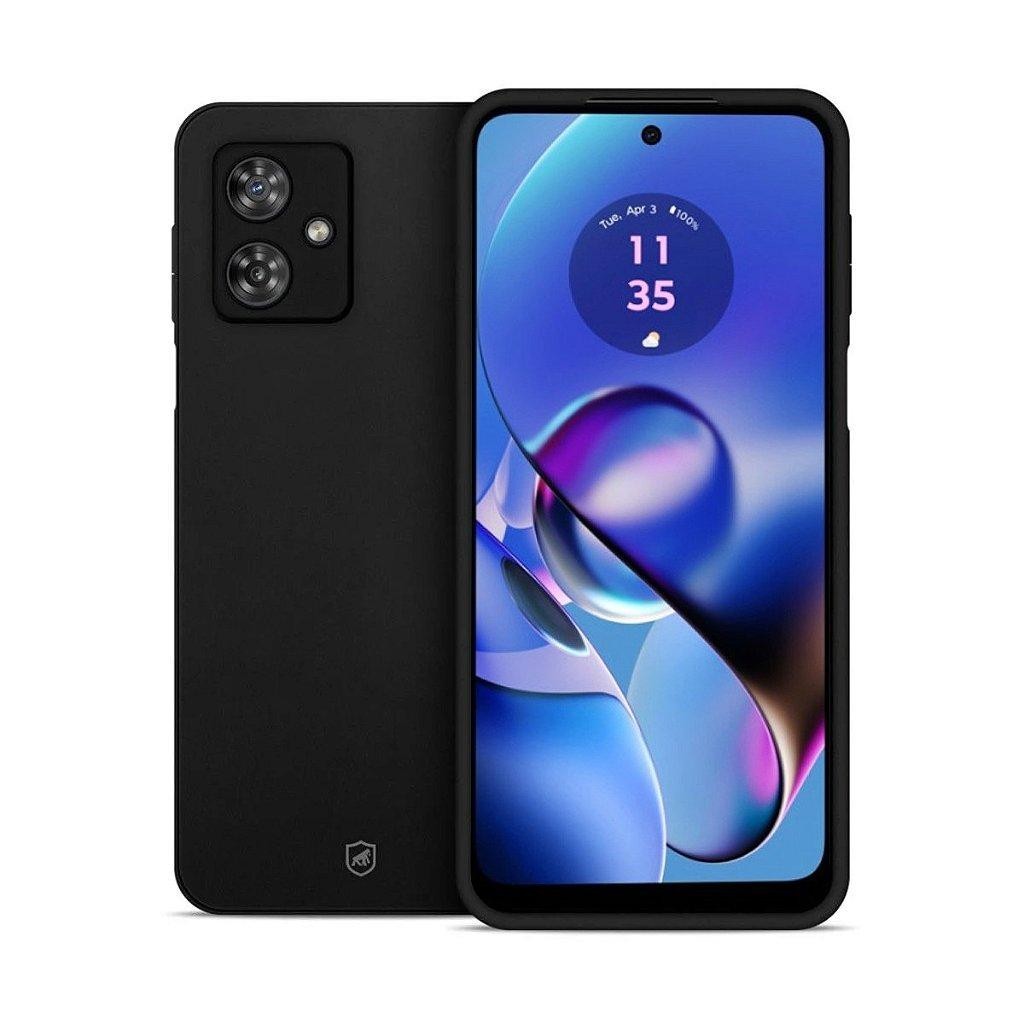 Capa Case Capinha Silicon Veloz Preta para Motorola Moto G64 5G – Proteção Antichoque - Gshield