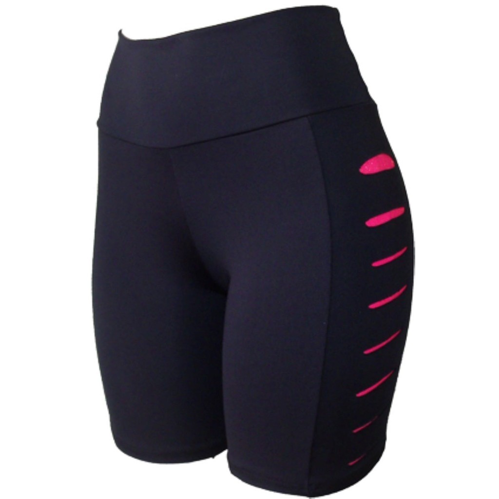 Kit 6 Bermuda Academia Feminino Com Rasgo Lateral Moda Fintess