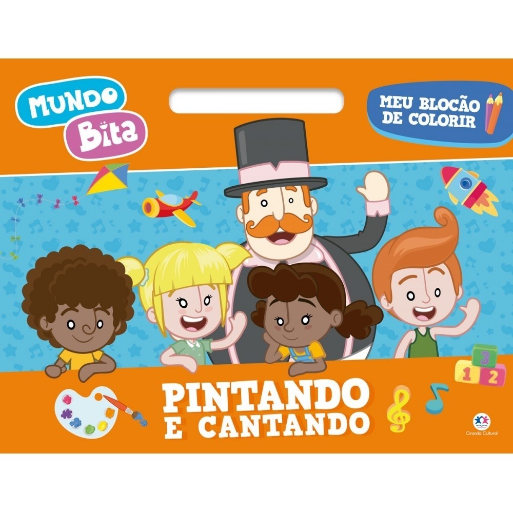 Livro Blocão de colorir Mundo Bita - Pintando e cantando em Oferta na Shopee