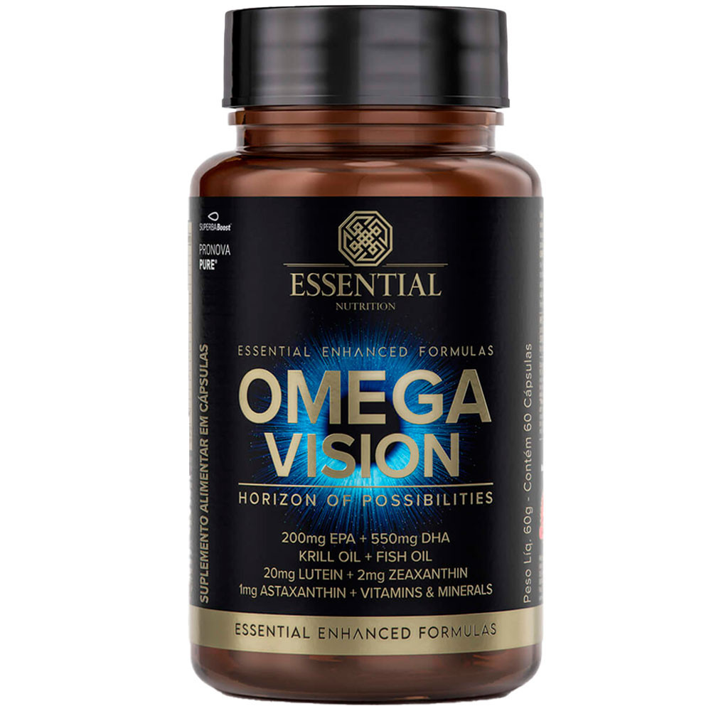 Ômega Vision - Omega 3 + Luteína + Zeaxantina - 60 Capsulas - Essential Nutrition