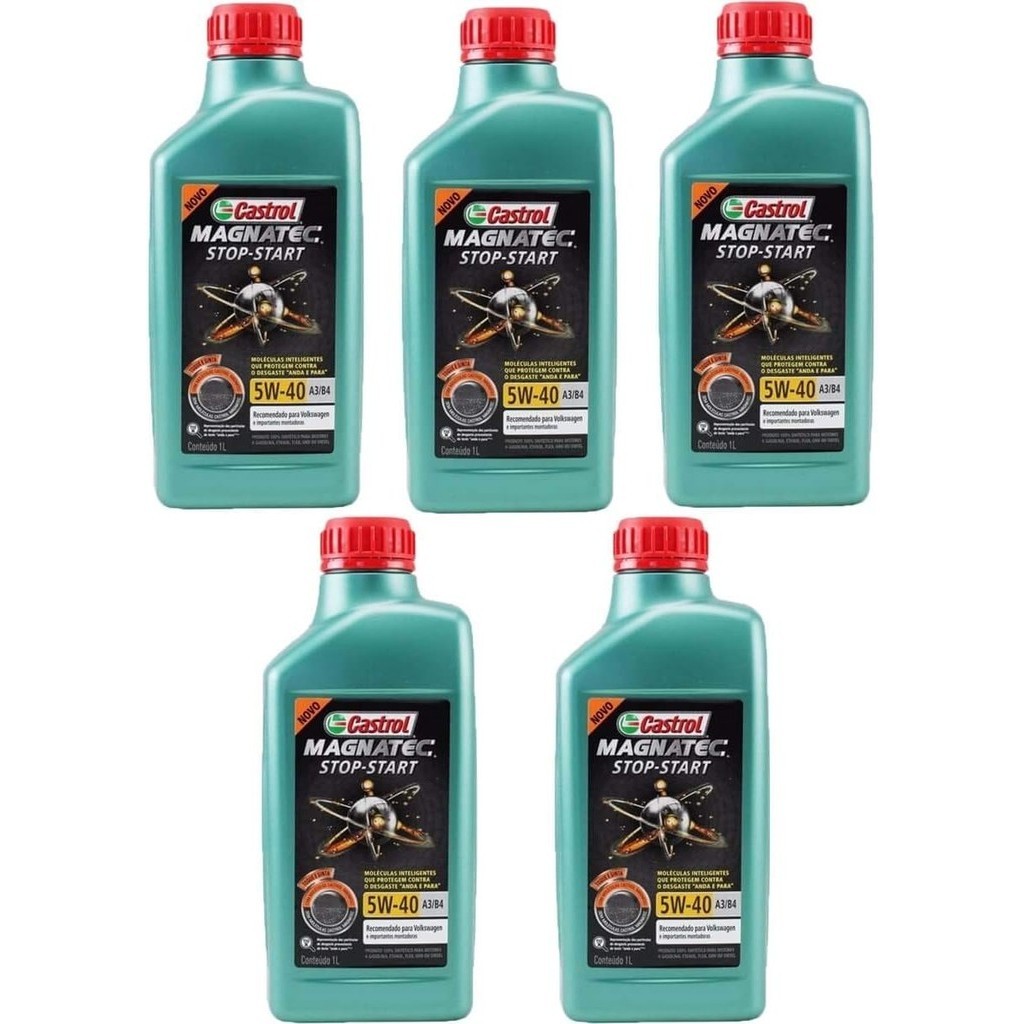 KIT 5 ÓLEO LUBRIFICANTE CASTROL MAGNATEC 5W40 A3/B4 502 00