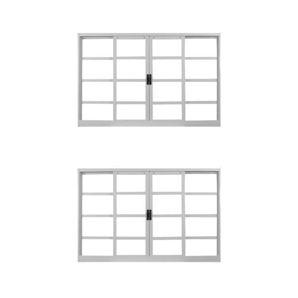 Kit com 2 Janelas de Aço de Correr 100x150cm 4 Folhas Minas Sul Mgm em Oferta na Shopee