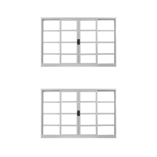 Kit com 2 Janelas de Aço de Correr 100x150cm 4 Folhas Minas Sul Mgm em Oferta na Shopee