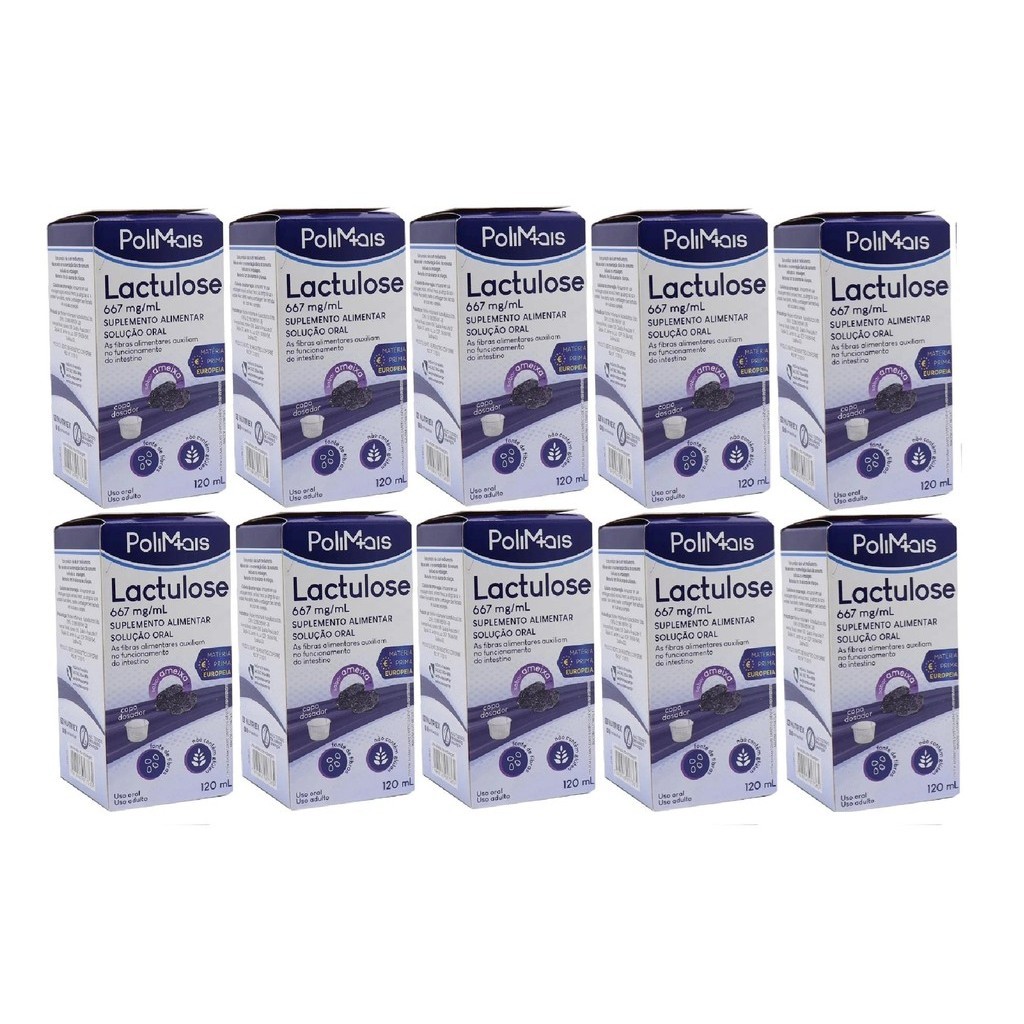 Kit Lactulose PoliMais Sabor Ameixa Com 10 Un De 120ml Cada em Oferta na Shopee