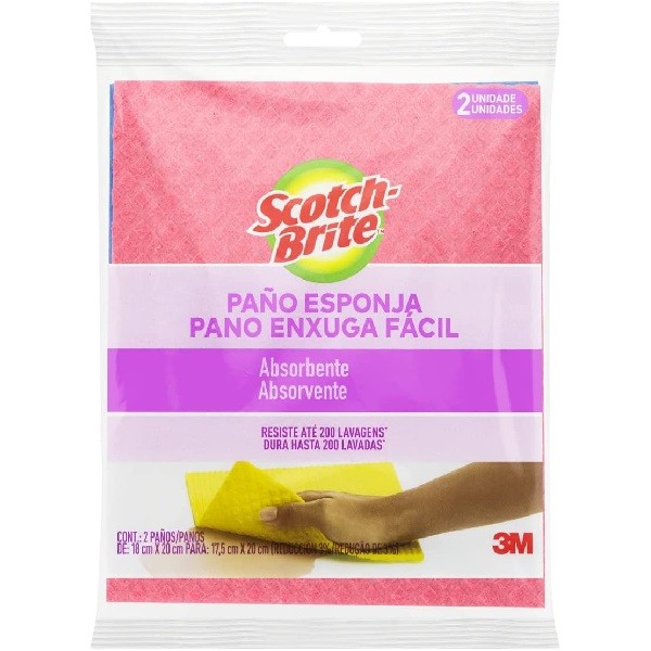 Pano Enxuga Facil 2 Unidades SCOTCH-BRITE em Oferta na Shopee