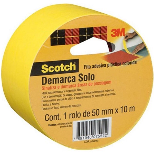 Fita para Demarcaçao de Solo Amarela 50MM X 10M SCOTCH 3M em Oferta na Shopee