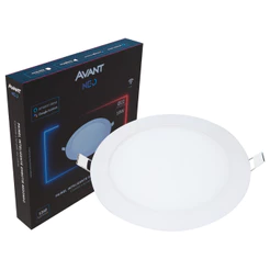 Painel led Plafon Smart Embutir 18w 2700k a 6500k 22cm 110v/220v Bivolt Redondo Branco Cod:290098071 Avant Neo