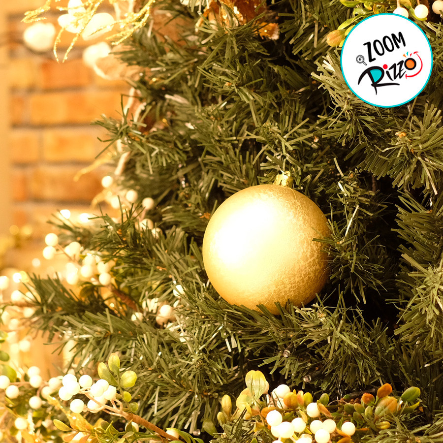 Bola de Natal em Tubo - Ouro - 6cm - 6 unidades - Cromus - Rizzo — imagem 2 de 2