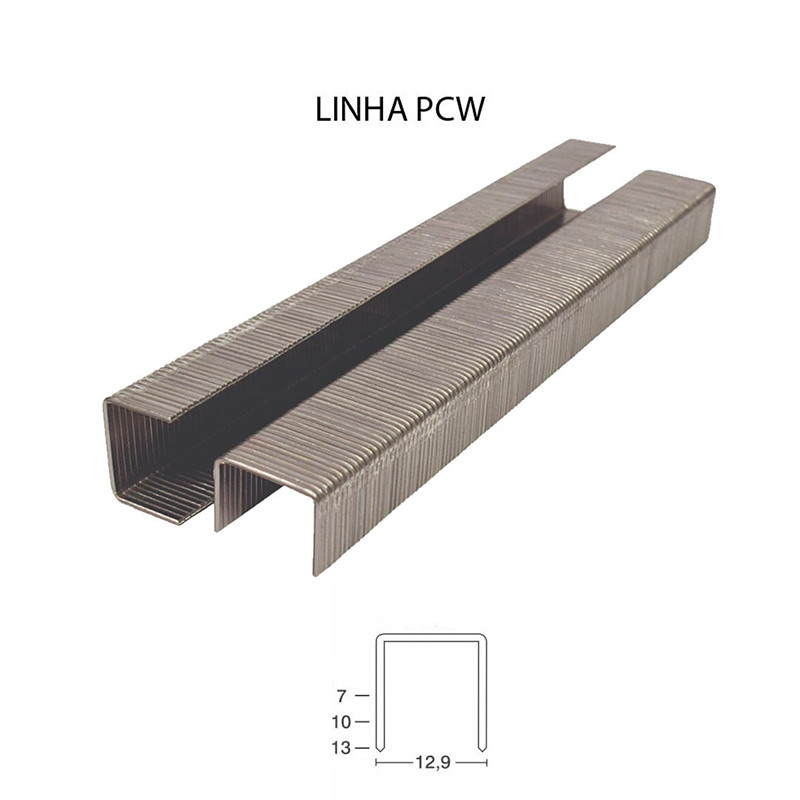 Grampo PCW 50/10 para Grampeador Pneumático - Caixa com 18.720 Grampos Guara Grampos