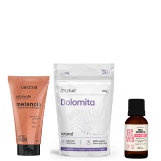 Kit Clareamento de Manchas e Áreas Escuras - Dolomita, Esfoliante Melancia e Óleo Rosa Mosqueta em Oferta na Shopee