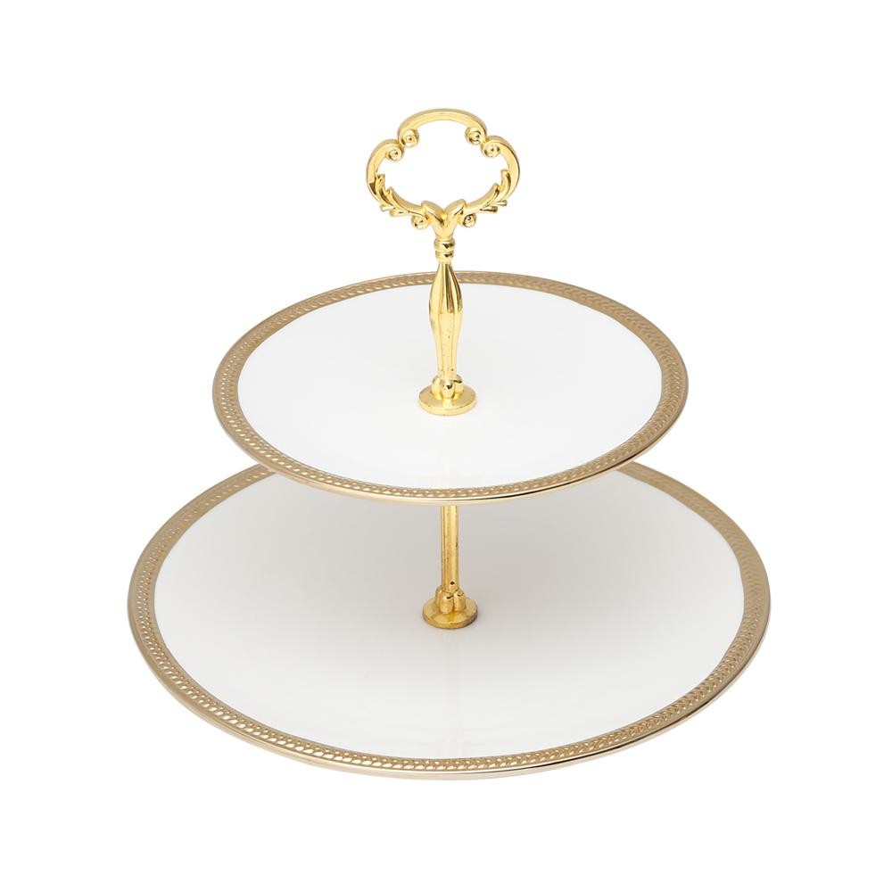 Prato Duplo de Doces Wolff Paddy de Porcelana Branco 27cm em Oferta na Shopee