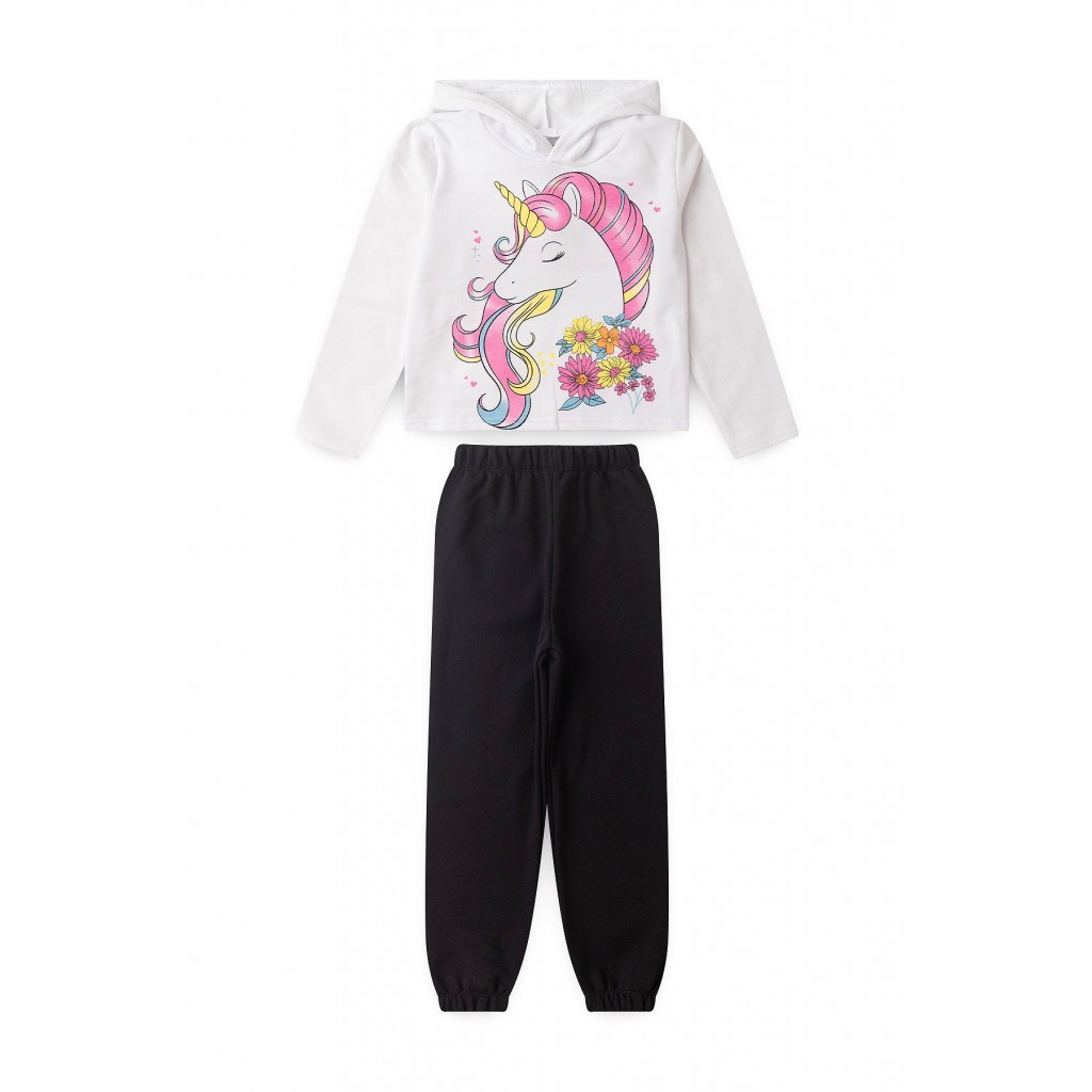 Conjunto Feminino Infantil Unicórnio Florecido - Baby & Kids Fashion