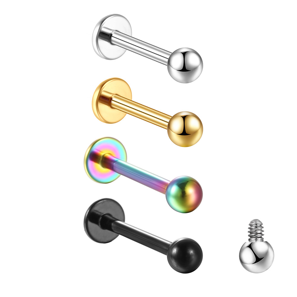 Piercing Labret Aço Cirúrgico | Helix, Tragus, Conch, Nariz, Boca-Medusa, Outros. Piercing Orelha, Haste Labret Tragus em Oferta na Shopee