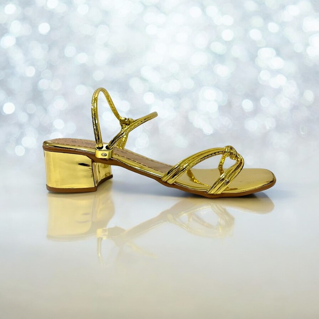 Sandália Feminina Social Casual Salto Grosso Festa Casamento Tiras Tamanco Encanto Shoes ST-3095