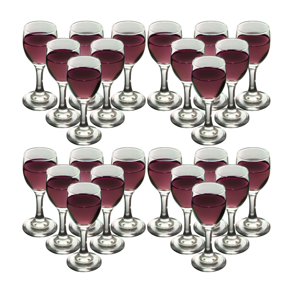 Kit 24 Mini Taça Licor Dose De Vidro 10ml Design Elegante Evento Degustação em Oferta na Shopee