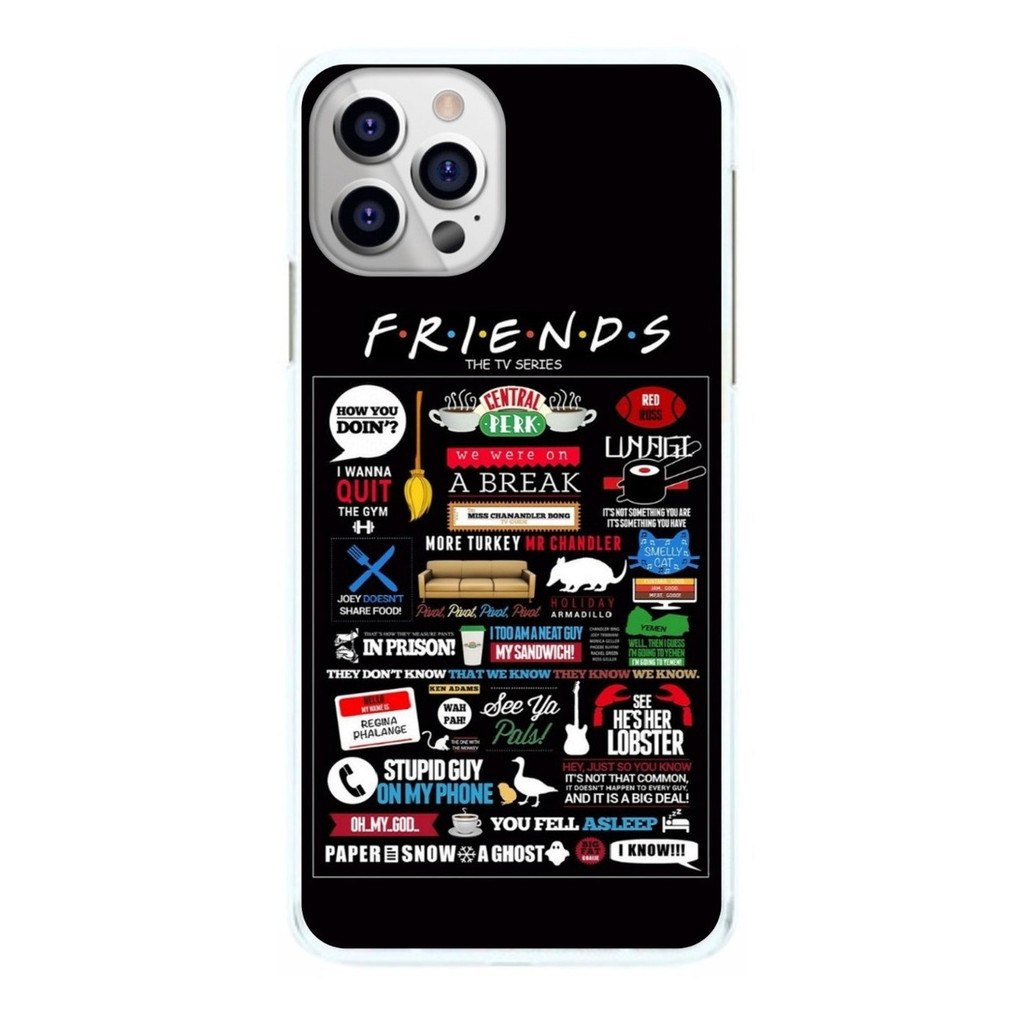 Capinha Friends Fundo Preto Coisas da Série Capa de Celular