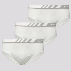 Kit de 3 Cuecas Slip Lupo Microfibra Branca