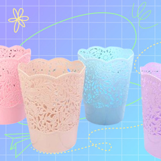 kit com 3 Cesta Organizadora para Caneta Escritório Compacta de Plástico Porta Pincels Lapis em Oferta na Shopee