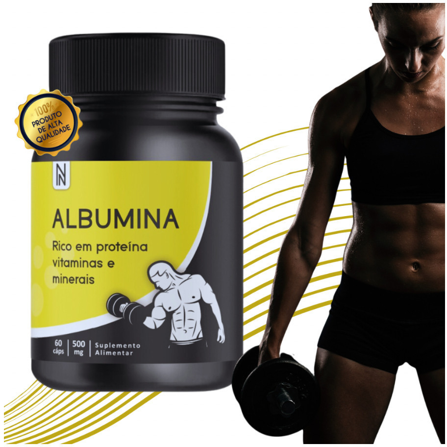 Albumina Muscular  NATURALY 60cáps ORIGINAL em Oferta na Shopee