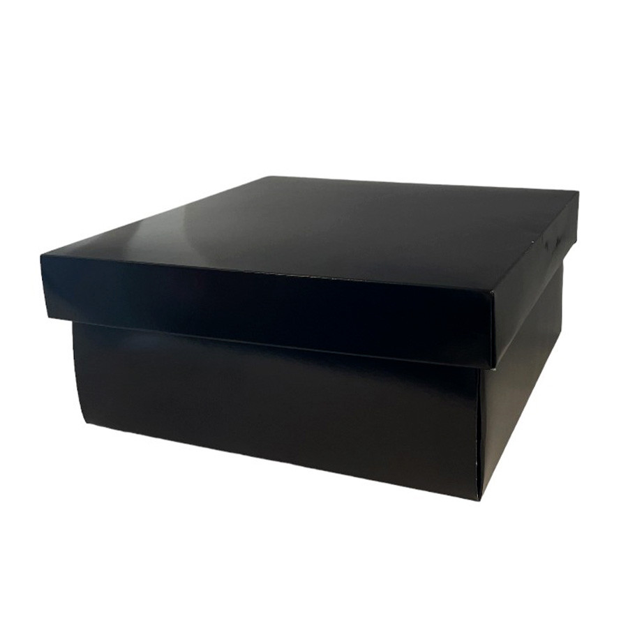 Caixa para Presente Premium Quadrada - Preta - 25,5x25,5x9cm - 1 unidade - Assk - Rizzo em Oferta na Shopee