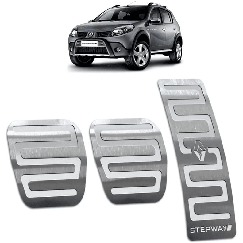 Pedaleira Sandero Stepway 08/14 Manual Aço Inox - Não fura o pedal em Oferta na Shopee