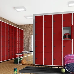 Armário Aço 12 Portas Academia Guarda Volume Trinco Vermelho