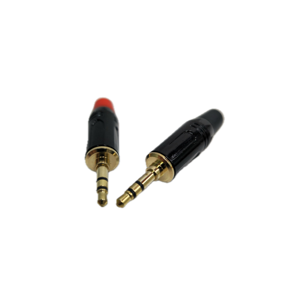 Kit com 10 Conectores P2 Estéreo de Alta Qualidade - Preto e Vermelho — imagem 2 de 2