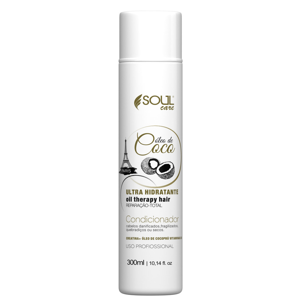 Condicionador Óleo de Coco Soul Care 300g | Hidratação Profissional, Pós-Química ou Kit Completo